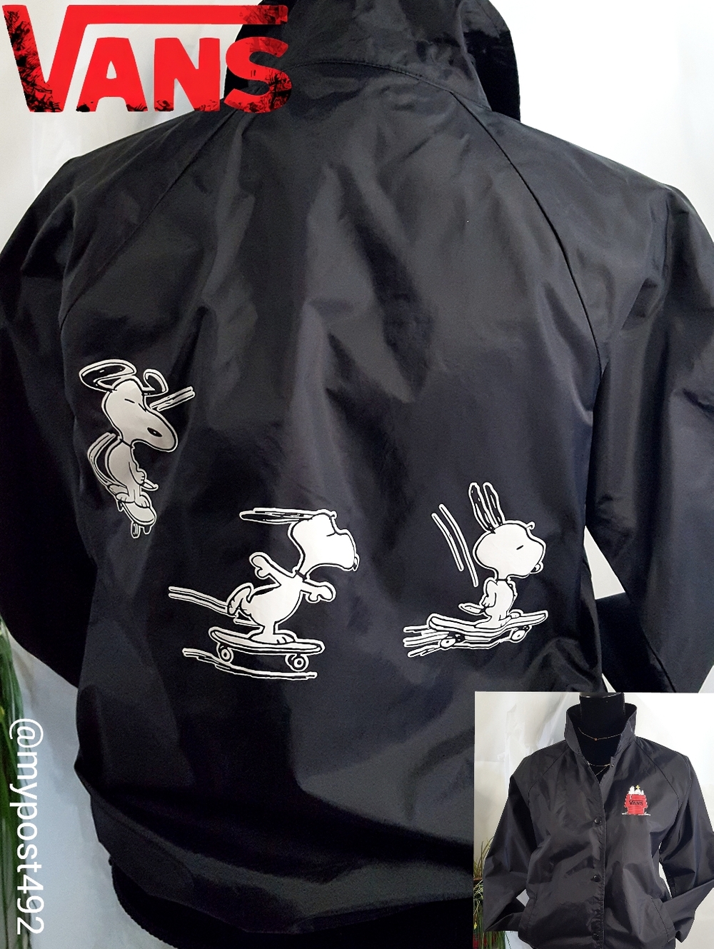 Vans💗Peanuts Snoopy Skates Windbreaker Coach Jacket| Unisex